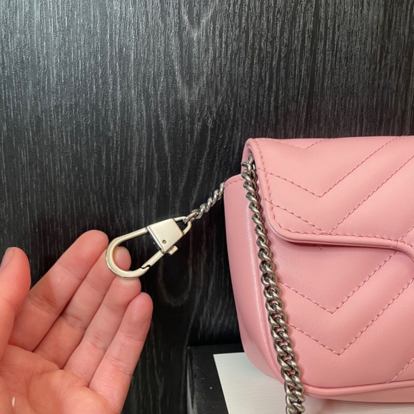 Pink Gucci Marmont 2.0 Supermini Handbag - Picture 9 of 15